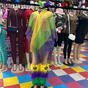 Mardi gras shawl 2025